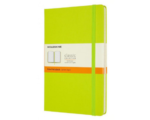 Блокнот Moleskine Classic Large A5 120 листов в линейку салатовый на сшивке (130x210 мм)